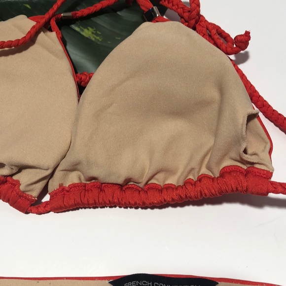 French Connection, Braided swimsuit in red sz M/L - Picture 6 of 6